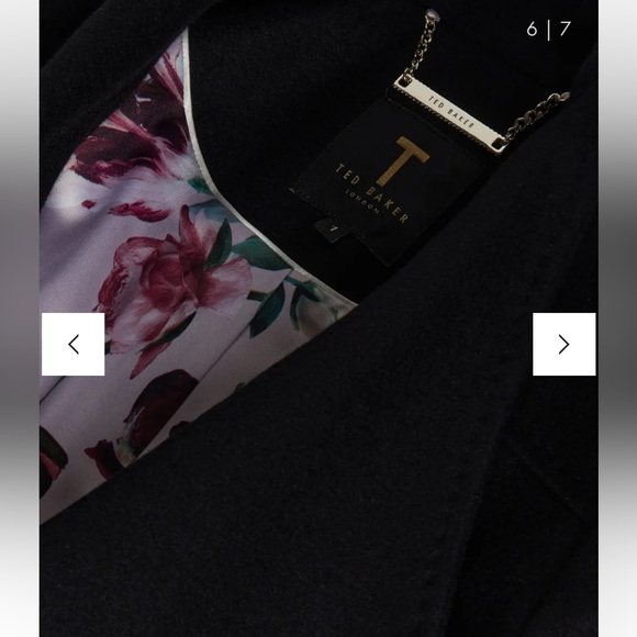 Ted Baker Rytaa Short Wool Coat, Black, Size 2 - Picture 6 of 14